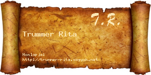 Trummer Rita névjegykártya